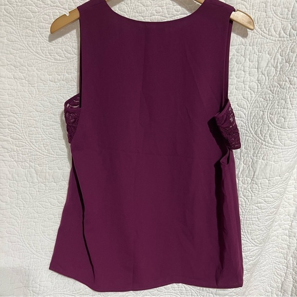 MARCIANO Purple Lined Sleeveless Tank Blouse Size Small-#282 - Picture 4 of 8